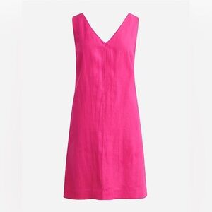 JCREW Small - Maxine V-neck shift dress in linen